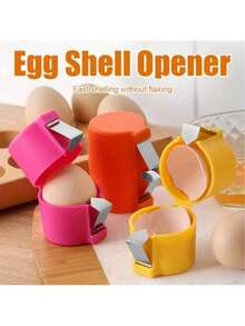 3PCS Egg Shell Opener, Egg Cracker Egg Peeler Egg Separator For Raw Eggs, Hard Boiled Egg Peeler Tool For Cutting Eggs, Eggs Breaker Kitchen Gadgets For Cooking Bakery - 3pcs In Three Colors - View 2