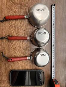 وعاء خشبي المقبض مع ملعقة، مناسب لمستلزمات صناعة الشموع الأخرى، والأدوات المنزلية، ومواد قولبة الشمع لصناعة الشموع والصابون DIY، وعاء إذابة الشمع لصناعة الشموع، وصناعة المجوهرات (باستثناء الملاعق)