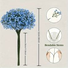 630 Sky Blue Artificial Stars - Suitable For DIY Wedding And Engagement Decoration, Bridal Bouquet, Vase Filling, Valentine's Day And Mother's Day Gifts, Bedroom And Living Room Desktop Center Decoration, Spring Home Decoration,Christmas Decor,Fake Plants - Multicolor - View 12