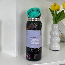 Water Bottle 32oz,Multiple Colors Are Available,With Straw,Heat Preservation Time More Than 24 Hours, Cold And Hot Water Can Be Insulated, Can Make Coffee, Frozen Drinks, Beautiful Appearance, Exquisite Workmanship, Suitable For Camping, Work, Indoor Use. - Black Finger-32oz - 查看 2