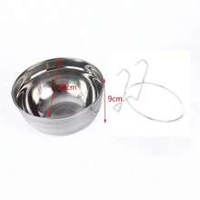 Protable Stainless Steel Hang-On Pet Bowl Big Capacity Stationary Dog Bowl Hanger Cage Cup Cat - 13cm - Xem 8