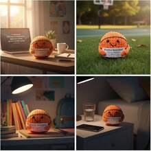 1pc Basketball Woven Plush Doll Ornaments With Encouraging Words Can Be Given As Small Gifts To Friends And Family. Lovely Plush Doll Gift Design And Encouraging Words Are Very Warm And Sweet!