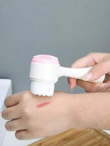 四件套面部刷具套装，含头带和腕带，柔软刷毛，面部清洁按摩工具套装 - 彩色 - 查看 3