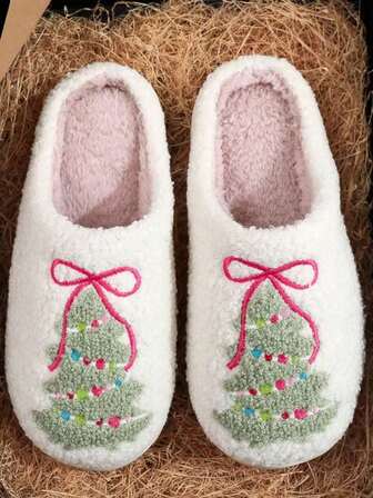 Pantuflas de peluche con diseño de dibujos animados, pantuflas cálidas y acogedoras para interiores, pantuflas con cabeza de alce navideño, modelos de pareja unisex