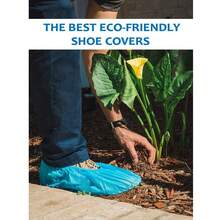 100只/包 一次性防水防滑耐用无纺布鞋套，适用于建筑工地、工作场所、室内地毯和地板保护，均码，蓝色 - 彩色 - 查看 6