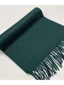 Thick Long Shawl/Blanket, 280g - Dark Green - View 3