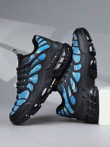 2025新款男士运动鞋、男士时尚休闲鞋、系带男鞋、滑板鞋、男士运动鞋、个性街头风男鞋 - 藍色 - 查看 4