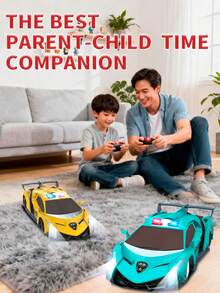 1pc 1:18 Scale Remote Control Drift Car Toy With Headlights, Electric RC Toy Vehicle With Lights And Remote Control, Suitable For Boys And Girls Ages 4-7, Christmas, Halloween, Easter, Birthday Gift - Multicolor - View 7