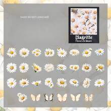 60张色彩鲜艳的花卉蝴蝶激光贴纸 – PET透明贴纸，适用于DIY手工、剪贴簿、拼贴画和日记（彩色昆虫和花卉设计） - 彩色 - 查看 10