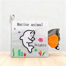 Black & White Cloth Book, Early Education Book With 3D Tail, Baby Won't Bite, Infant Cognitive Toy