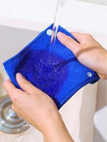 1pc Mop Cloth With Buckle, Reusable Cleaning Cloth, Thick Absorbent Towel, Replacement Pad For Mop, Squeegee, Cleaning Supplies - Multicolor - View 7