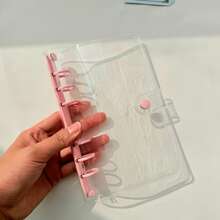 1本A6透明贴纸簿，活页夹，印章簿，贴纸背衬，集邮册，口袋本，3D贴纸，贴纸书，照片收纳袋，书皮，集换式卡牌盒，可用作相册、预算计划本、日记本、笔记本、办公用品 - 彩色 - 查看 13