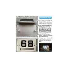 Solar Powered House Number Waterproof Door Plate Stainless Address Sign Lighting - Multicolor - View 8