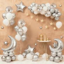 Moon & Star Balloon Eid Festival Party Birthday Decoration Set, Backdrop Wall Decor - Multicolor - View 10