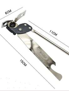 1pc Multi-Function Manual Can Opener, 3-In-1 Can Opener/Bottle Opener, Kitchen Can Opening Tool - Multicolor - View 10