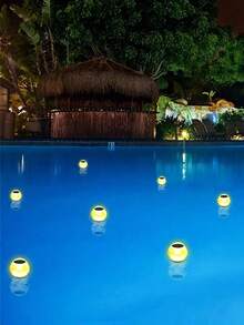 1 قطعة ضوء طافي للحمام السباحة يتغير لون إضاءته إلى 7 ألوان بالطاقة الشمسية، يضيء تلقائيًا في الليل ويشحن خلال النهار، مناسب للحمام السباحي والسبا والنافورة وحوض السمك والحديقة وديكور الحفلات