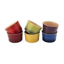 Macaron Vivid 6Piece Ramekin Set Bordeaux Red Yellow Apple Blue Plum - MultiColour - View 3