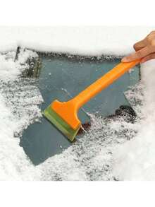 1pc Ice Scraper & Snow Brush, Windshield Ice Remover Tool, No Scratch Ice Block Removal, Suitable For Cars, Trucks, SUVs In Winter - Multicolor - View 4