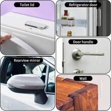 Kifmurase 50 Pcs Wall Bumpers Cabinet Door Bumper, Clear Protector Strips Silencing Anti Collision Pad Cupboard Drawer Cushion Guards For Entrance Door Furniture Kitchen Cabinet Doors Table Corners - White - View 2