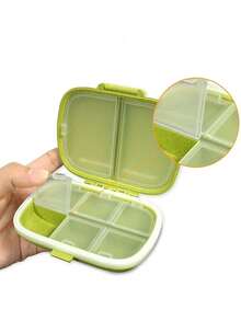 1pc 8-Slot Pill Box, Portable Sealed Pill Case, Mini Waterproof Moisture-Proof Travel Pill Storage Box, Small Pill Box, Pocket Pill Box, Wallet Vitamin Fish Oil Divider Box, Container Pill Box, Suitable For Outdoor Camping, Hiking, Fishing, Moisture-Proof, Mountaineering, Travel - Multicolor - View 7