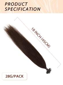 50pcs Human Hair Extensions 12-22 Inch Straight Hair Keratin F-Type Seamless Invisible High Quality Natural Real Hair For Wedding Daily Party Use - Multicolor - View 9
