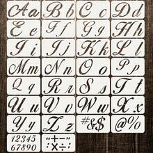 30 PCS White Reusable Alphabet & Number Tracing Template - A-Z Letters, 0-9 Numbers, Math Symbols, Currency Signs, Punctuation Marks With Guides For /S - Calligraphy Practice, Labeling, & Art, Washable Writing Template - White - View 7