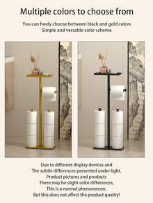 独立式卫生纸架，独立浴室收纳架，节省空间，纸巾收纳，大容量纸巾收纳架，浴室收纳整理，浴室纸巾架浴室配件 - 彩色 - 查看 6