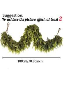 Artificial Norfolk Pine, Juniper, And Eucalyptus Wreath, Accented With Silver Dollar Leaves, Faux Greenery Garland, Suitable For Wedding, Indoor/Outdoor Home Decor, Fireplace, Table, Porch, Wall, Valentine's Day, Halloween, Thanksgiving, Easter Decoration - Multicolor - View 14