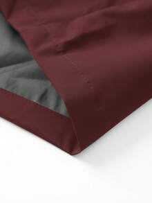 Men's Hooded Drawstring Soft Shell Windbreaker Jacket, Sports & Casual, Front Large Pocket, Zipper Side Pockets, Suitable For Daily Wear, Versatile & Popular Jacket - Red - View 9