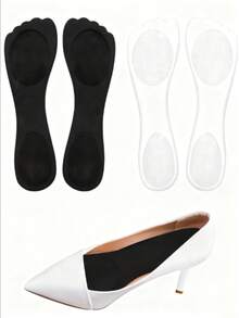 QKC 1双女士软底舒适硅胶鞋垫，适用于凉鞋、高跟鞋等通用鞋款 - 彩色 - 查看 5