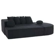 Sofas & Couches - Black + Chenille + 5 Seat + Foam - View 7