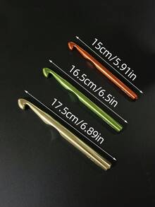 Jarum Rajut Ukuran Besar, Kait Rajut Aluminium Ukuran Besar, Kait Rajut Sweater 6.5/7/8/9/10/12/15mm Set 7 Buah, Jarum Rajut Tebal Aneka Warna Alat Rajut untuk Kerajinan Tangan DIY - MultiWarna - View 9
