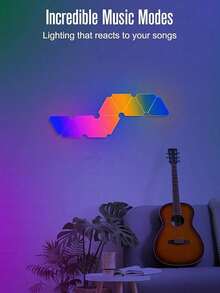 Bộ đèn lượng tử tam giác mô-đun 3/6/10 chiếc, đèn chơi game RGB thời trang với tấm đèn chiếu sáng xung quanh, thiết kế ghép nối, phù hợp cho phòng chơi game, trang trí phòng ngủ như đèn ngủ, ánh sáng gián tiếp tạo không khí, đèn LED ấm áp để trang trí phòng, cũng là một món quà tuyệt vời để tạo nên bầu không khí quyến rũ cho ngôi nhà và căn phòng. - Nhiều màu - Xem 8