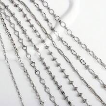 1m 304 Stainless Steel Y2K Style Chain Multiple Designs Handmade Chain Decorative Chain DIY Necklace Bracelet Jewelry Accessories - Y2K Style Chain - View 3
