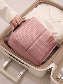 1个多功能旅行化妆收纳包，绗缝个性化化妆包 - 直立式化妆收纳盒 - 大容量多隔层 - 充足的完美收纳空间，便携式化妆收纳包，轻便洗漱包，大容量分格洗漱包，旅行化妆包，旅行必备，邮轮必备，宿舍必备 - 彩色 - 查看 6