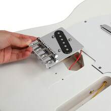 DIY 6 String TL Style Electric Guitar Kits With Mahogany Body, Maple Neck And Accessories White - 預設 - 查看 6
