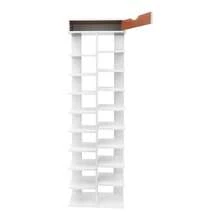 ZhdnBhnos 10 Tier Vertical Shoe Rack, 18 Pairs Narrow Shoe Shelf With Top Small Cabinet Freestanding Shoe Storage Rack Space Saving Shoes Organizer For Hallway Entryway Corner (White) - 變體2 - 查看 6