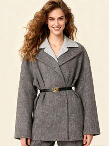 1pc Women's Adjustable Size Gold Buckle Belt, Suitable For Jeans, Casual Wear, Jackets, Skirts, Daily Use, Bohemian PU Leather Cross Grain Belt For Everyday Outings