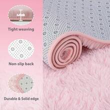 1 yard Version améliorée et plus épaisse, convient pour la chambre à coucher et le salon, Tapis de zone motif rose 4x6 pieds, Tapis moelleux et lavable, Tapis court moderne antidérapant, Créant une décoration esthétique et chaleureuse