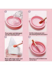 1pc Silicone Makeup Brush And Sponge Cleaner Pad - Foldable Cosmetic Brush Scrubber Board, Unscented Makeup Tool Washer - Non-Electric, Durable Cleaning Mat,Cheap,Stocking Stuffers,Makeup,Makeup Tools,Cheap Stuff,Gifts,Gifts For Women,Christmas Gifts - Multicolor - View 7