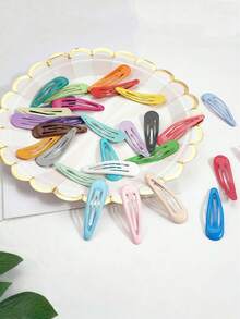 50个彩色发夹，50个2英寸金属按扣发夹，糖果色发饰，适合儿童、青少年、幼儿、女孩 - 彩色 - 查看 4