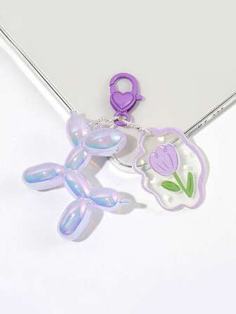 1件装 女士可爱气球狗钥匙扣吊坠 汽车创意个性化可爱钥匙扣 情侣装饰包包挂件 汽车钥匙扣 钥匙扣 女士钥匙扣配件 DIY配件 生日礼物 结婚礼物 情人节礼物 派对礼物 活动纪念品 朋友礼物 房间装饰。