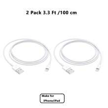 1-2pcs 3.3ft/100cm Or 6.6ft/200cm USB To Lightning Fast Charging Data Cable, Compatible With IPhone 14/13/12/11/Pro/Pro Max/Mini/Xs Max/XR/X, IPad