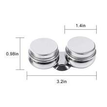 , 2 Pack Stainless Steel Oil Painting Double Palette Cup With Screw Lid Dipper Clip For Watercolor Gouache,Stainless Steel - Stainless Steel - 查看 3
