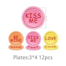 Valentine's Day Party Supplies - Romantic Valentine's Day Party Decorations, Tableware, Plates, Cups, Napkins, Disposable Utensils, Wedding & Birthday Party Supplies, Multiple Options - Multicolor - View 6