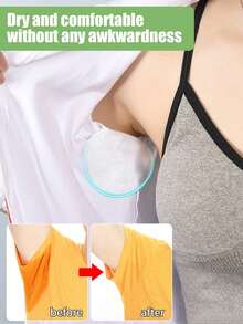 [40/20 Pieces] Underarm Sweat Pads, Disposable Sweat Pads For Men And Women, Sweat Pads For Women's Armpits, Comfortable And Seamless, Allowing The Body To Breathe Freely - Multicolor - View 3