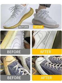 1 Bottle White Shoe Edge Repair Paste, Removes Oxidation & Yellowing On White Shoe Rims, Water-Resistant - White - View 5