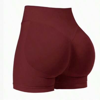 Women's High-Waist Butt-Lifting Yoga Fitness Shorts - Sports Yoga Cycling, Seamless Stretch Hip Shorts