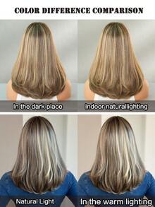 Natural 14Inch Brown Highlightst Bob Wig Suitable For Female Beginners To Wear Soft, Heat-Resistant Synthetic Hair - Daily Wear, Parties,Cosplay,Dance Party&Music Festival Party Use - Brown Highlight - View 7