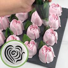 特大号俄罗斯裱花嘴，不锈钢裱花嘴，玫瑰花裱花嘴，用于蛋糕装饰，奶油裱花套装，食用花卉蛋糕装饰，蛋糕装饰用品 - 彩色 - 查看 4